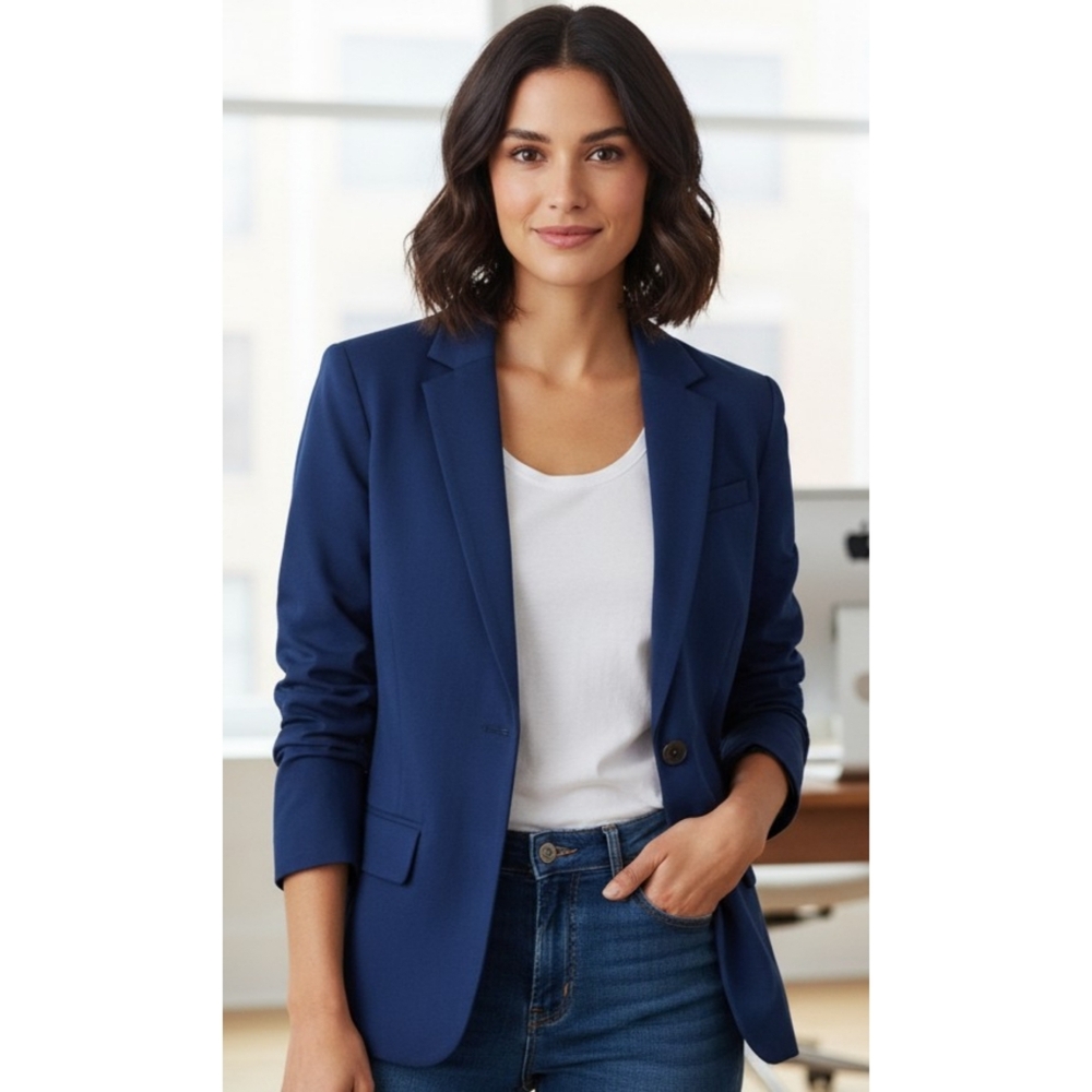 Lands' End Navy Blazer jacket Size S (4/6)